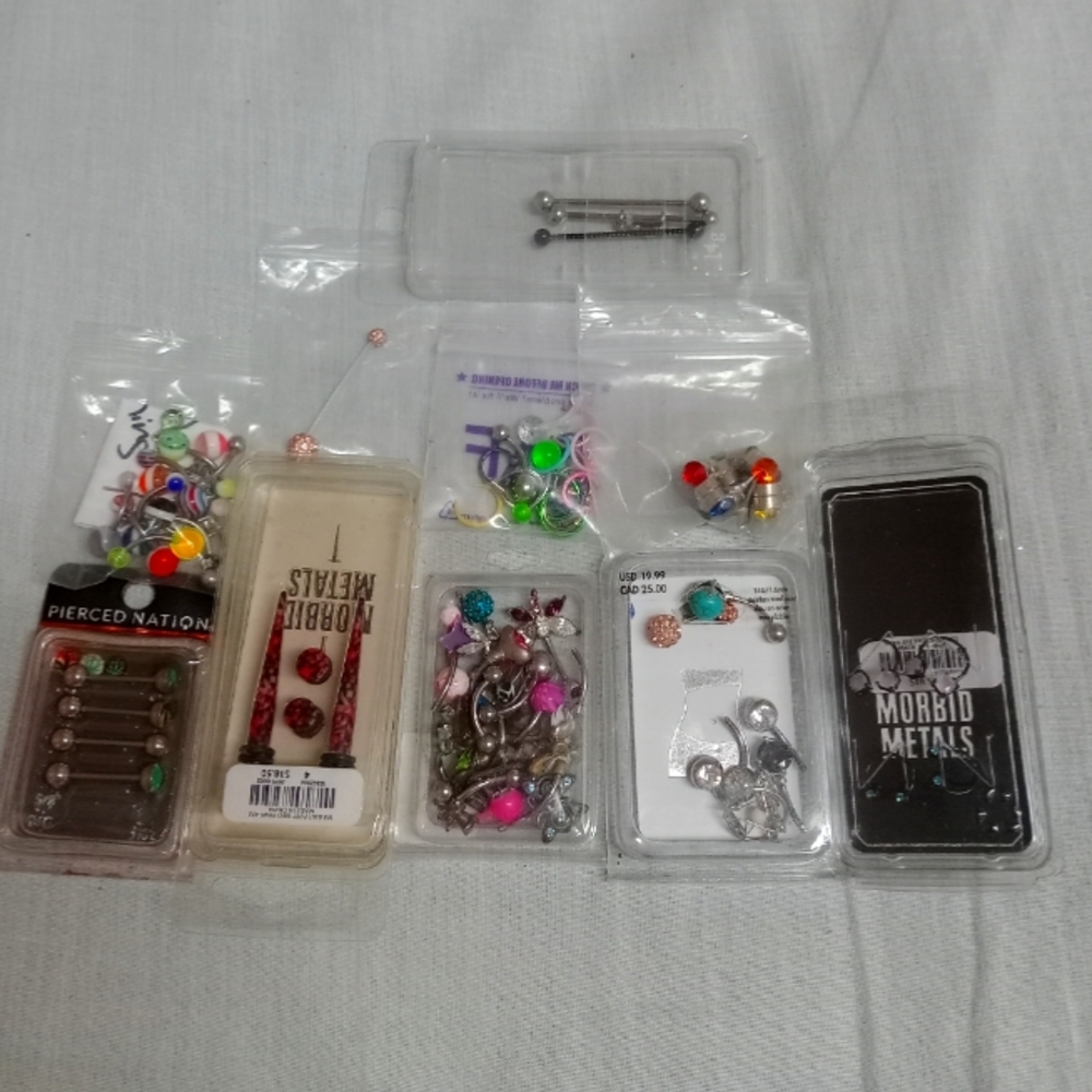 Body. Piercing jewelry lot